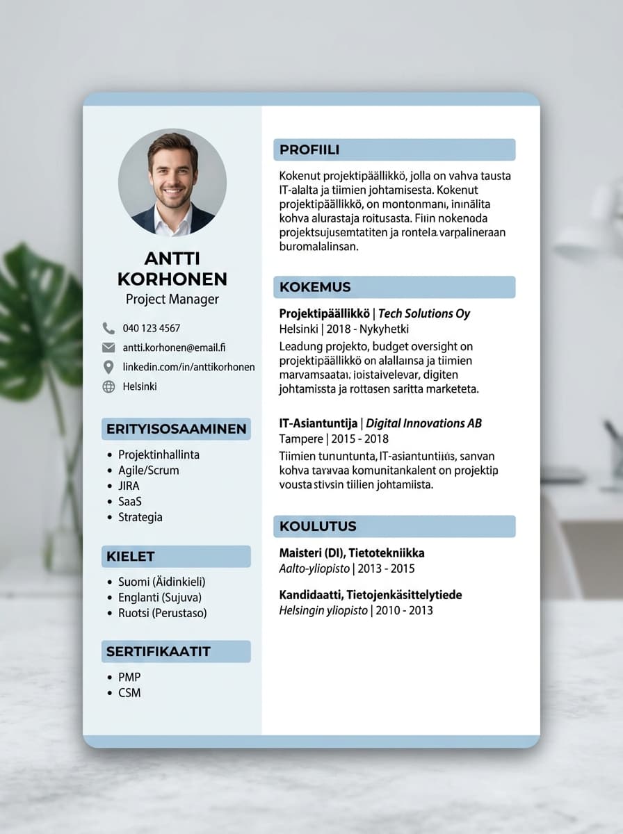 CV-pohja pohja esikatselu