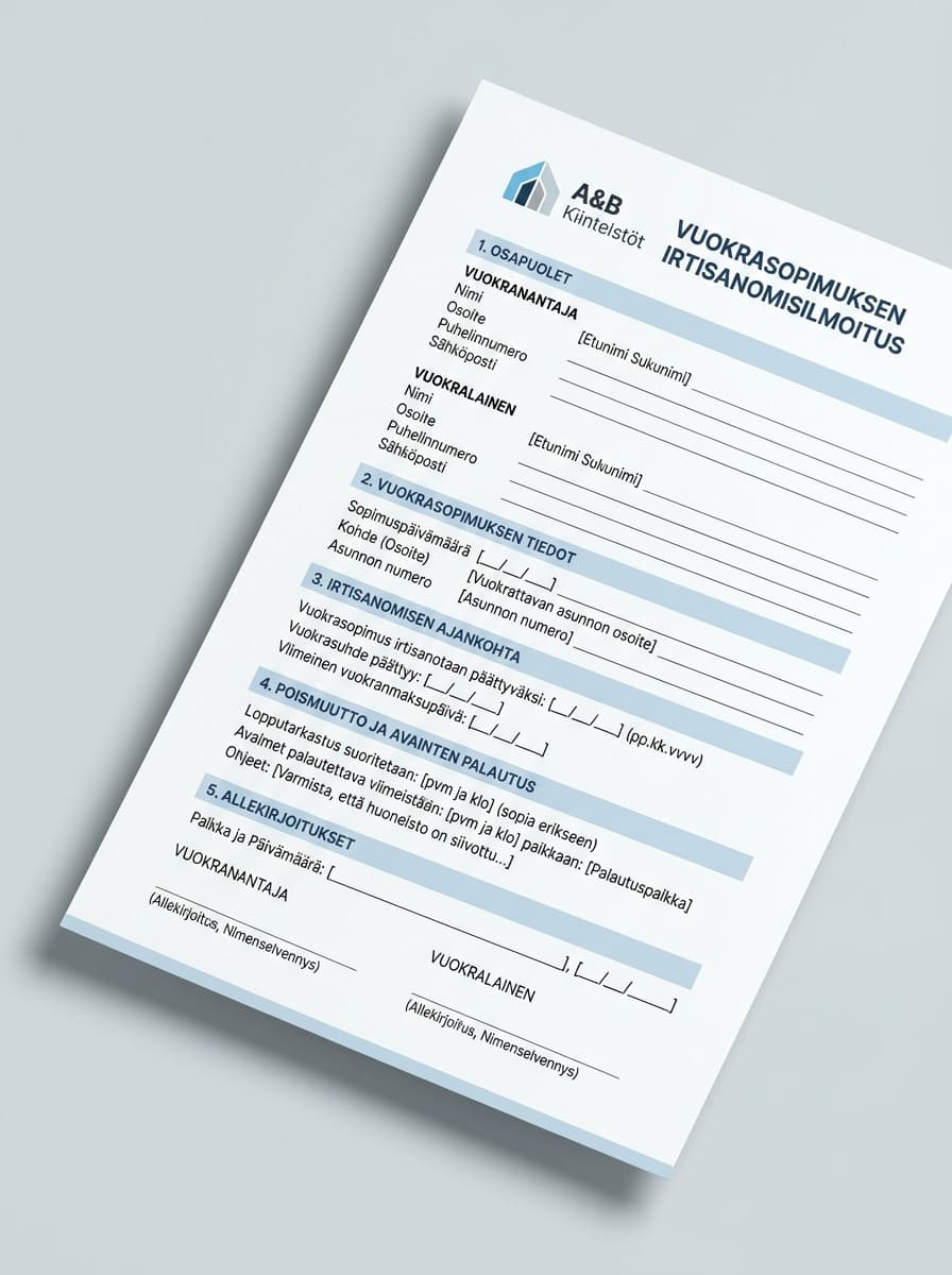 Vuokrasopimuksen irtisanomisilmoitus pohja esikatselu